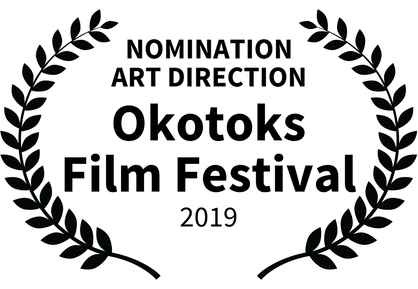 Kathryn Ann Jankowski's Nomination Art Direction award from Okotoks Film Festival in 2019